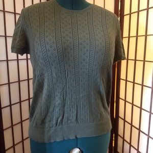 ⭐ 3/20$ ⭐Dusty green short sleeves cotton sweater